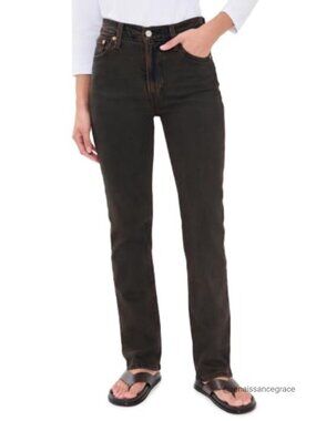 High Rise Slim Fit Jeans Low Stretch Denim 5-Pocket Style
